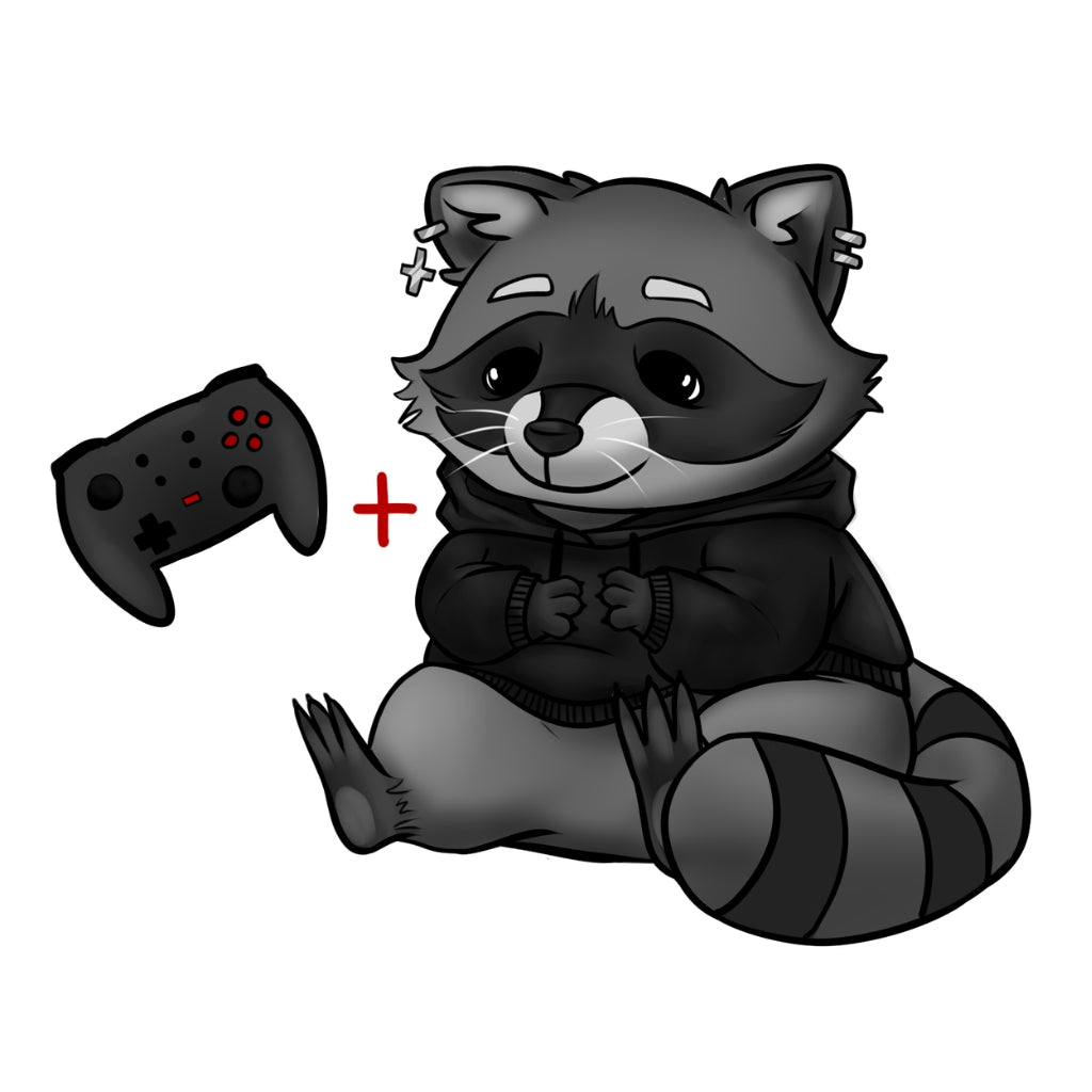 "Fex" The Gamer Raccoon Plush